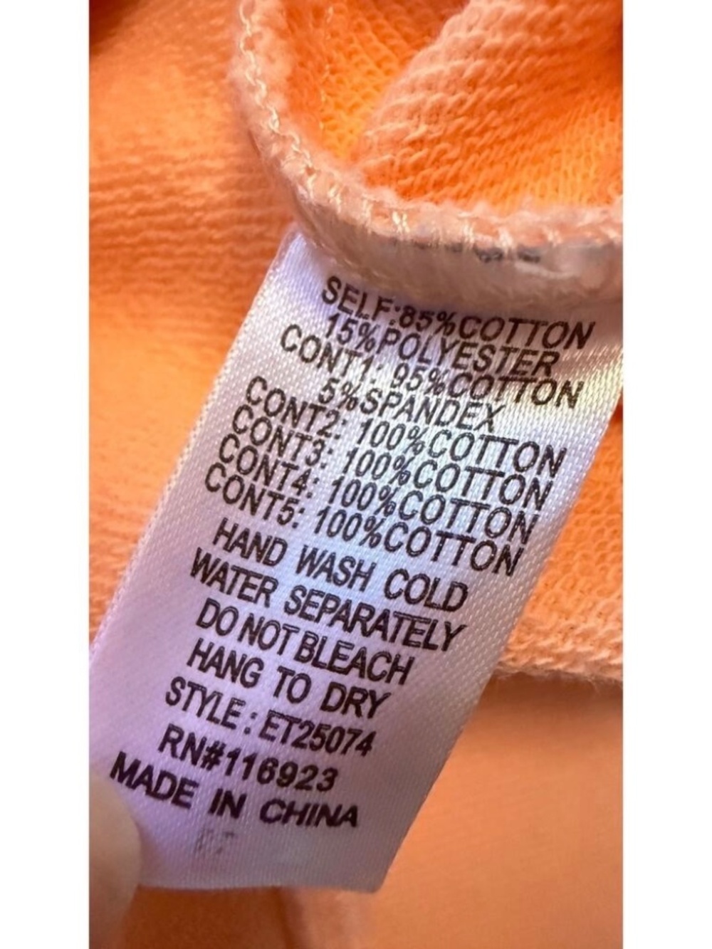 NEW EASEL CLOTHING WASHED TERRY KNIT PULLOVER HOODIE PATCHWORK SWEATSHIRT SMALL - Picture 5 of 5